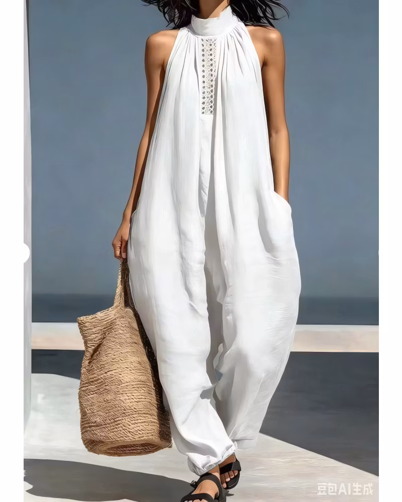 Halcyon Days Halter Jumpsuit - cutemingle