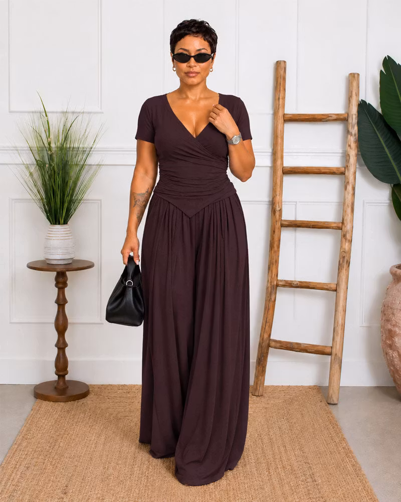 Quiet Confidence Wide Leg Pant Set - cutemingle