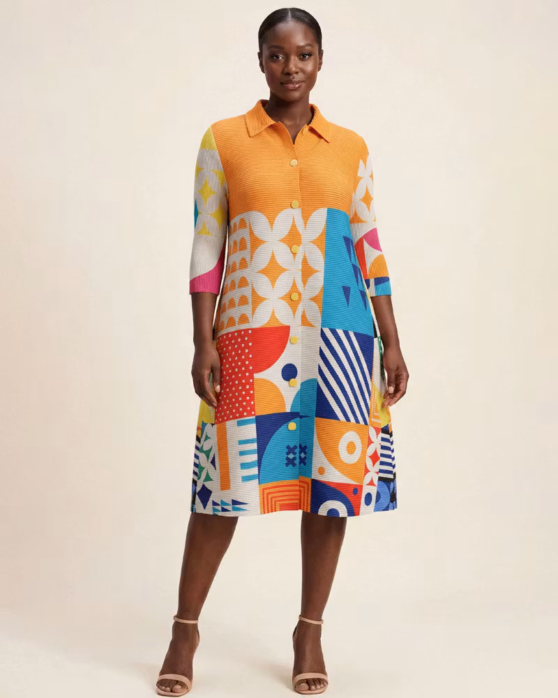 Grande Dame Pleaded Bounce Dress - cutemingle