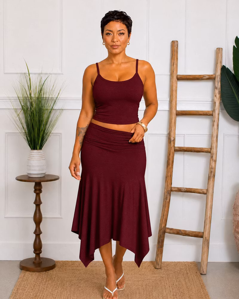 Dressing Up Ruched Skirt Set - cutemingle