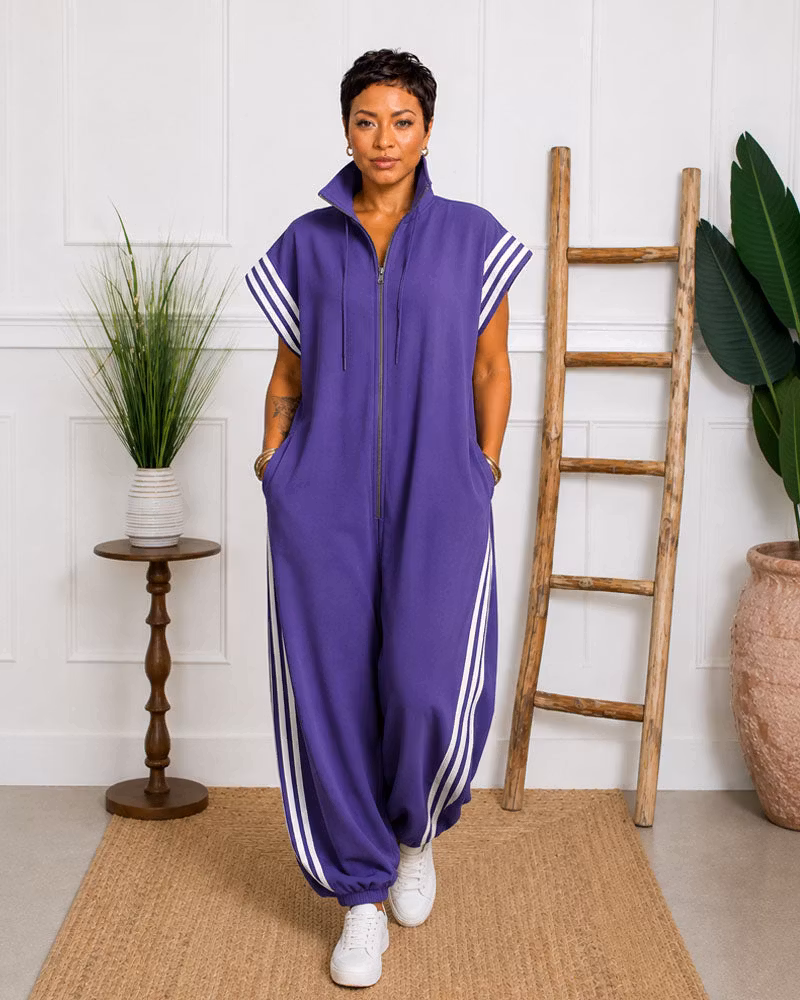 Rana Zip-Front Jumpsuit - cutemingle