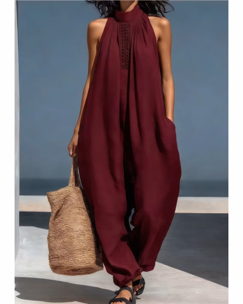Halcyon Days Halter Jumpsuit - cutemingle