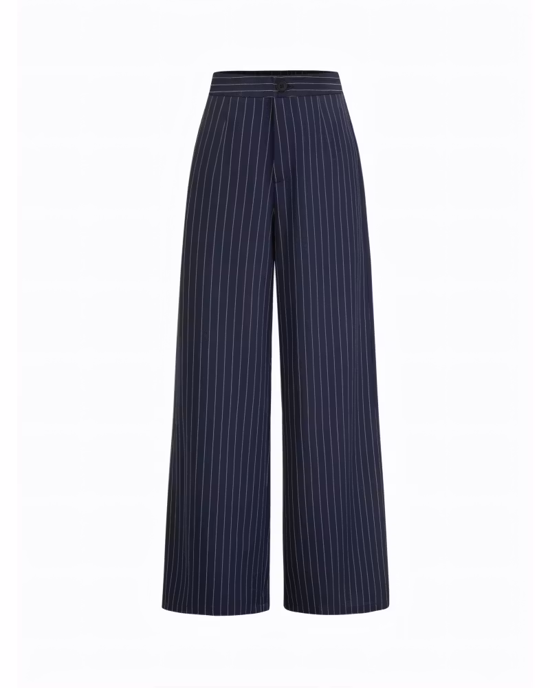 Stephanie Pinstripe Pant Set - cutemingle