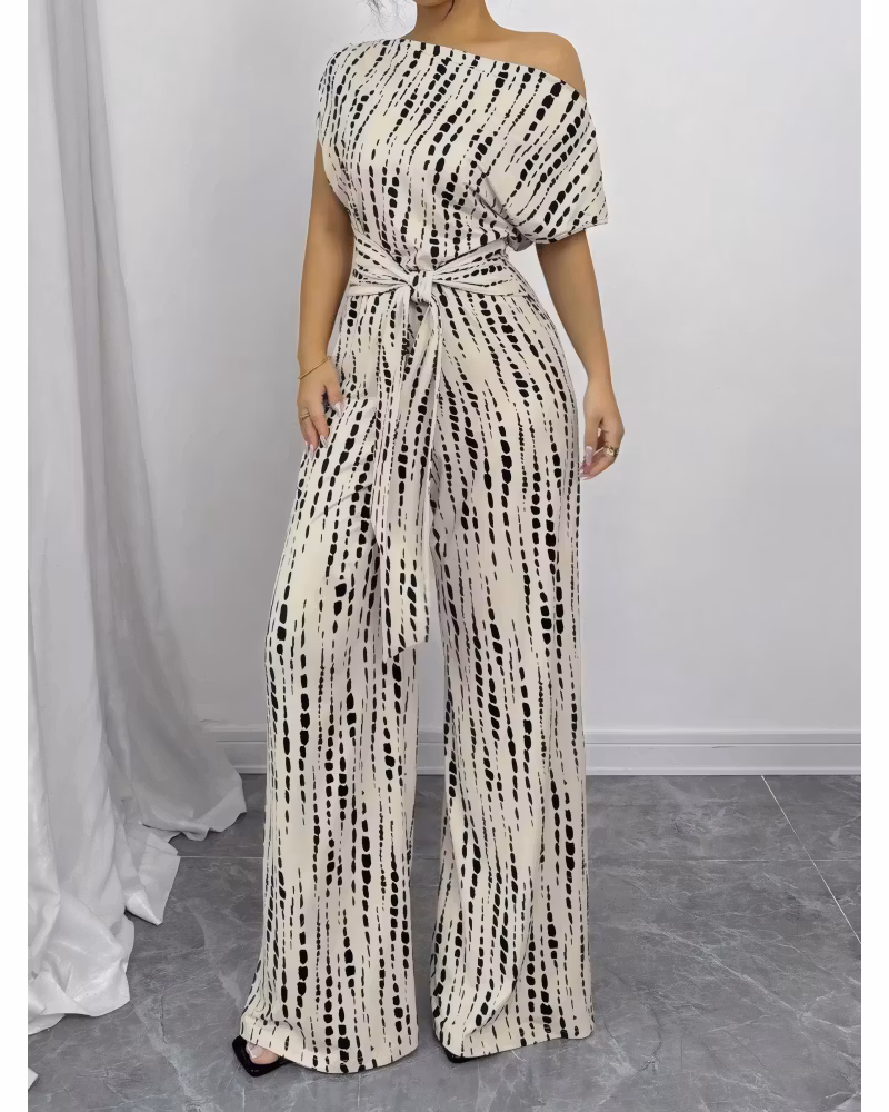 Slanted Ease Wide-Leg Jumpsuit - cutemingle