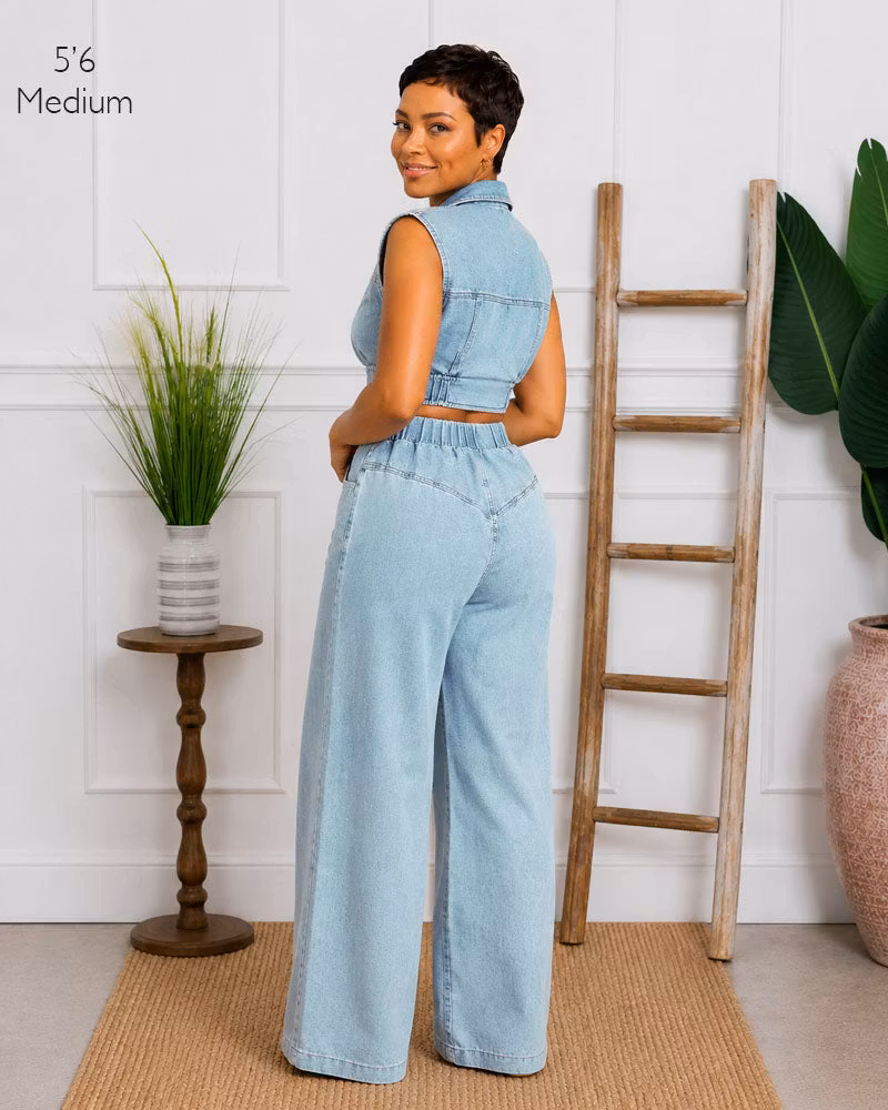 Mrs. Independent Denim Set - cutemingle