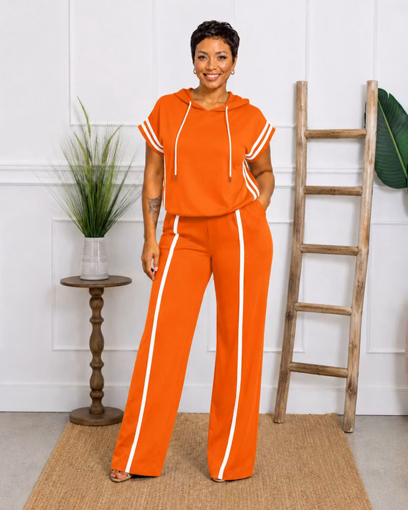 Hooded Wide-Leg Pant Set - cutemingle