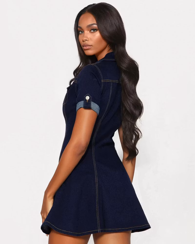 Daylight Darling Denim Mini Dress - cutemingle