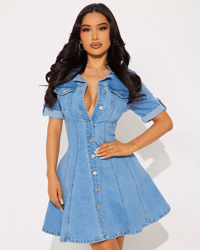 Daylight Darling Denim Mini Dress - cutemingle