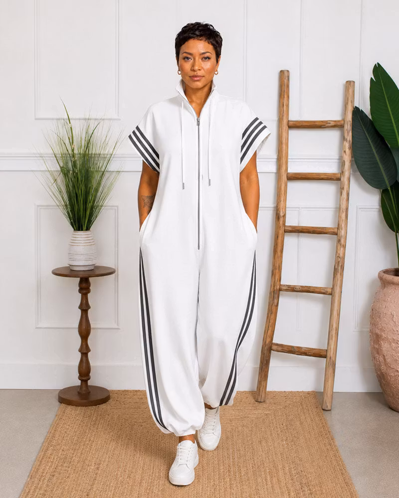 Rana Zip-Front Jumpsuit - cutemingle