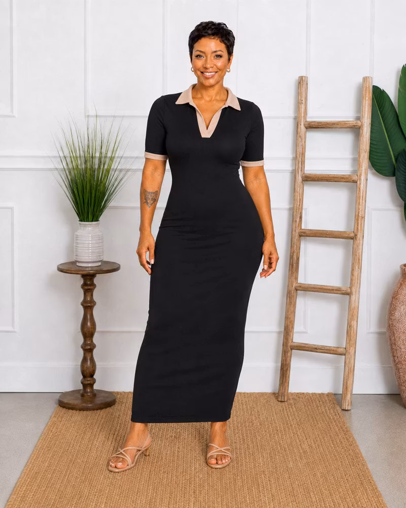 Club Hours Polo Maxi Dress - cutemingle