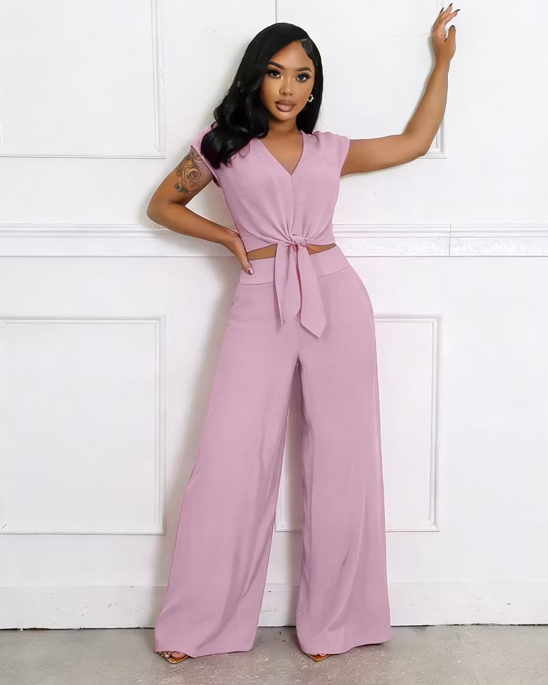 Cap Sleeve Pant Set - cutemingle
