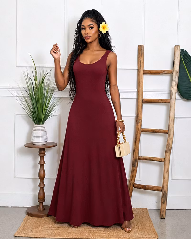 Noir Solstice Sleeveless Maxi Dress - cutemingle