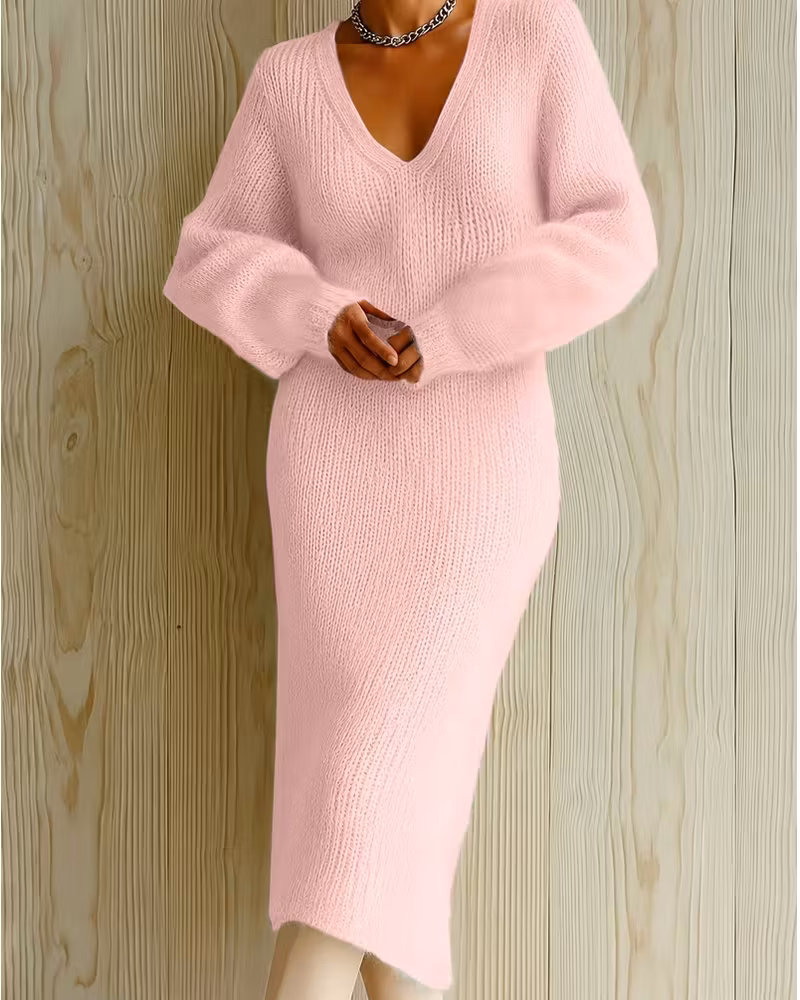 Cozy Season Puff Sweater Dress - cutemingle