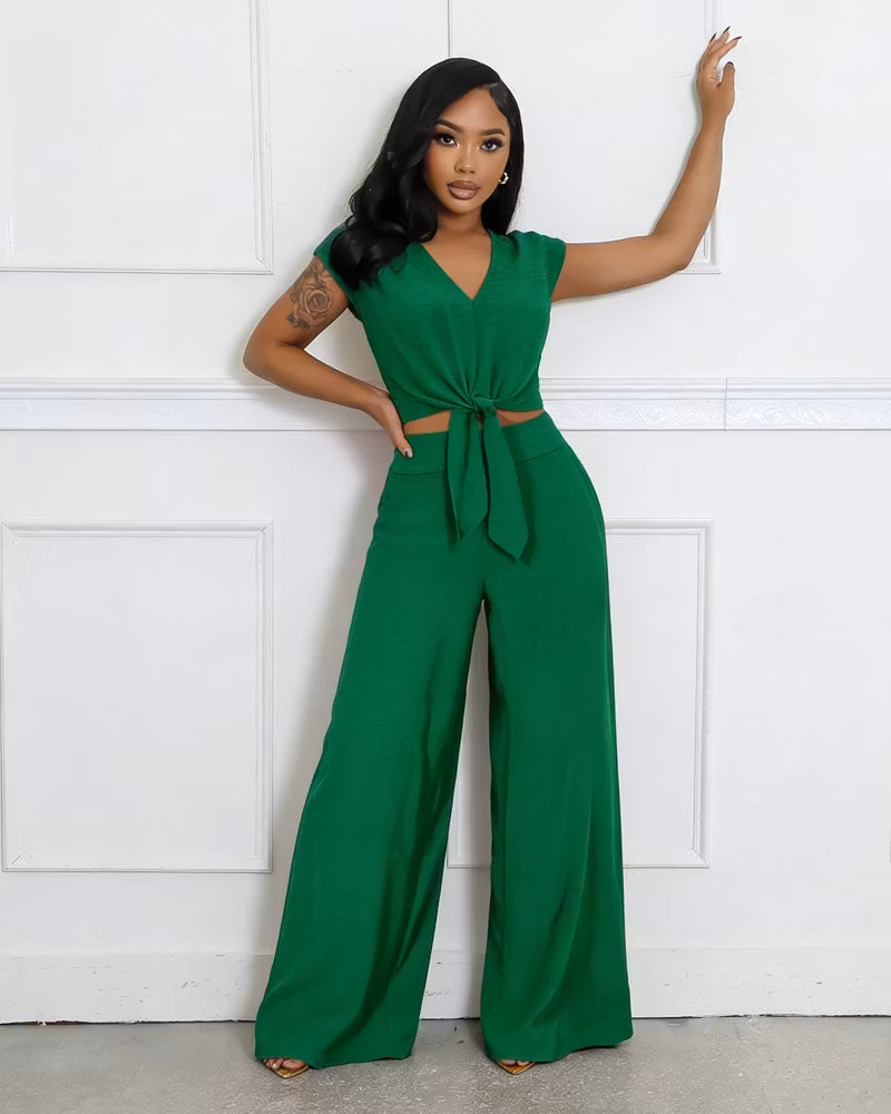 Cap Sleeve Pant Set - cutemingle
