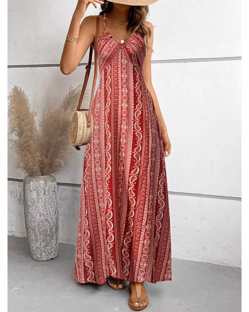 Coastal Bloom Maxi Dress - cutemingle