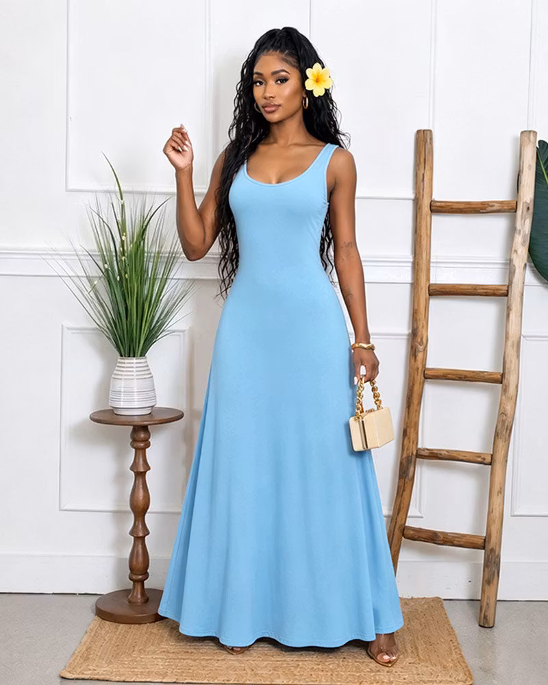 Noir Solstice Sleeveless Maxi Dress - cutemingle