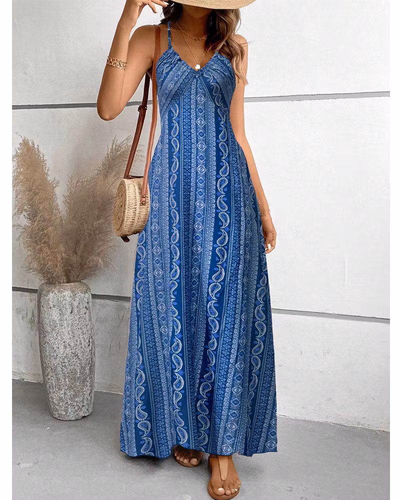 Coastal Bloom Maxi Dress - cutemingle