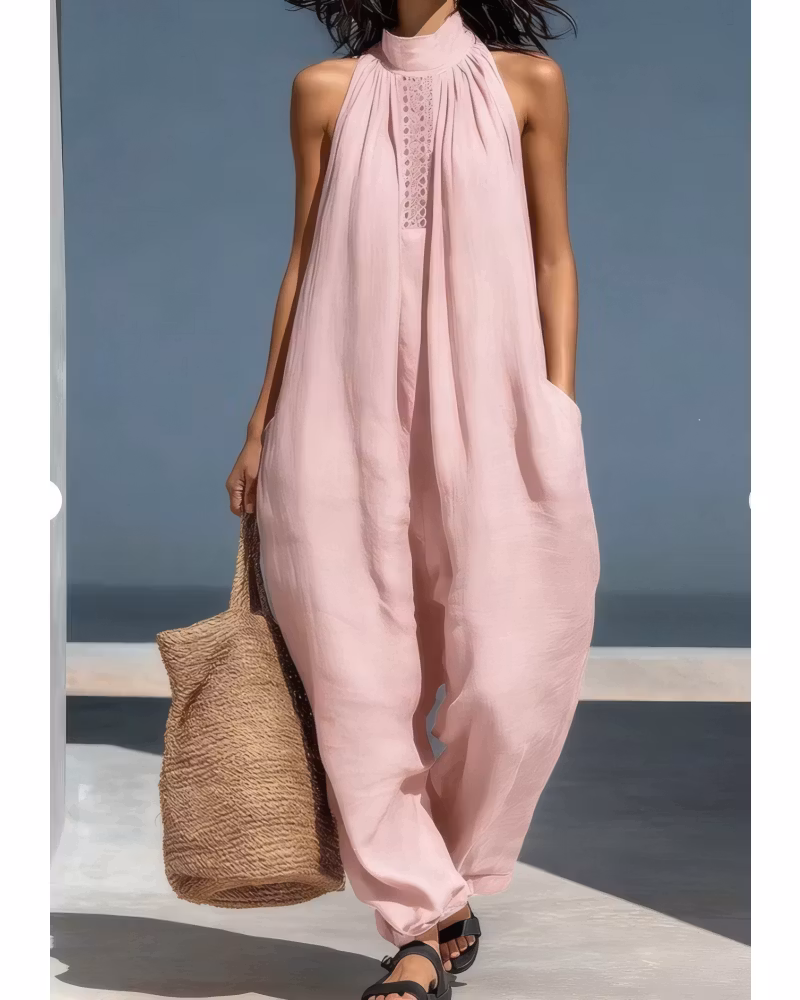 Halcyon Days Halter Jumpsuit - cutemingle