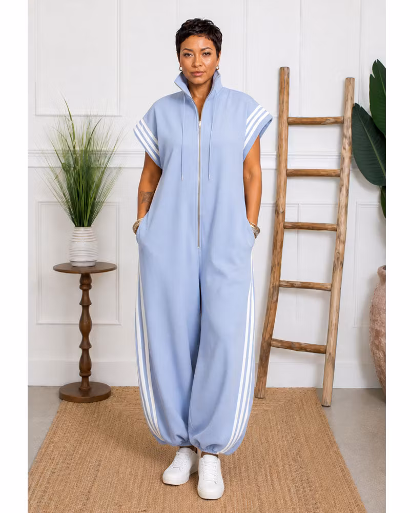 Rana Zip-Front Jumpsuit - cutemingle