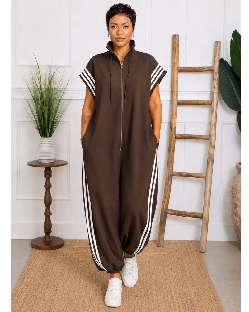 Rana Zip-Front Jumpsuit - cutemingle