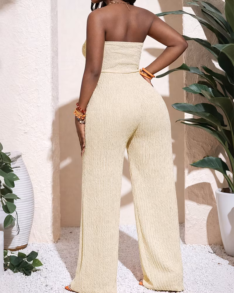 Elegant Bow Silhouette Jumpsuit - cutemingle