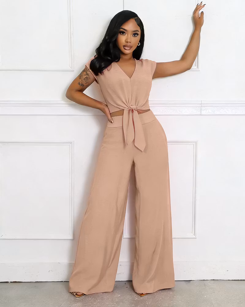 Cap Sleeve Pant Set - cutemingle