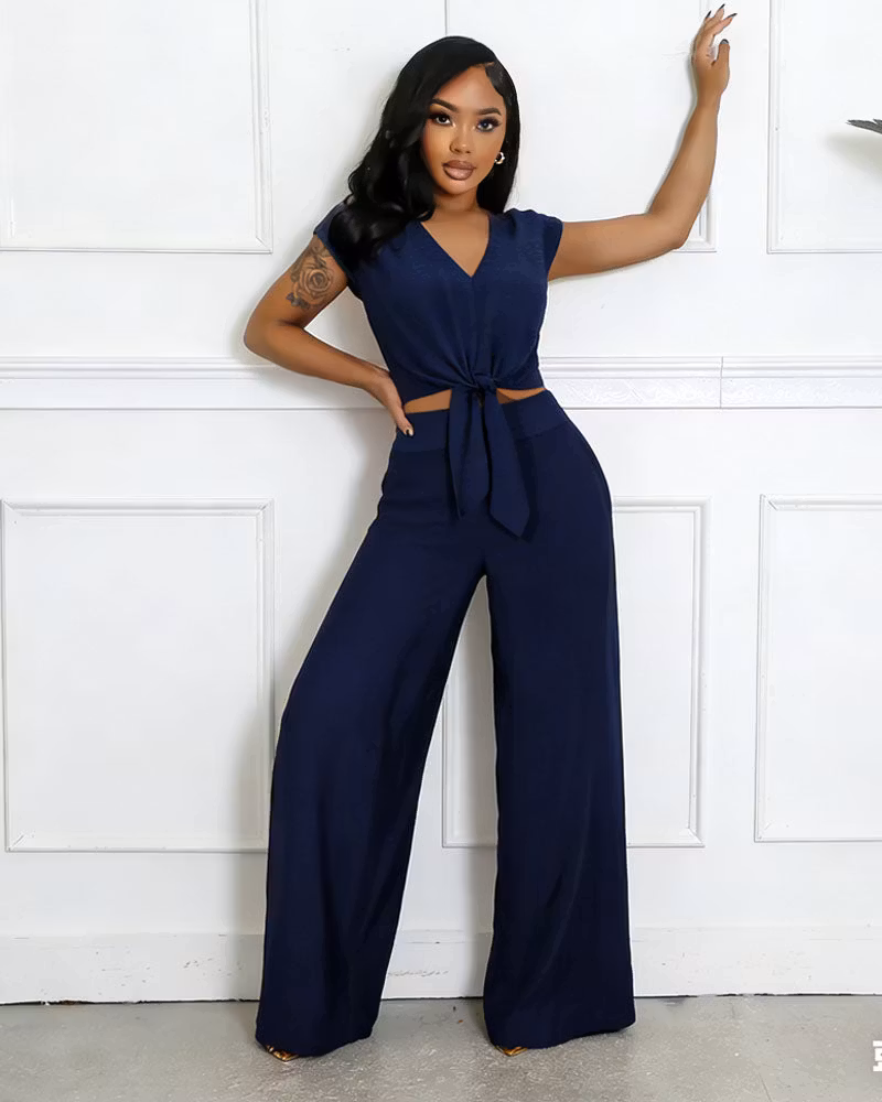 Cap Sleeve Pant Set - cutemingle