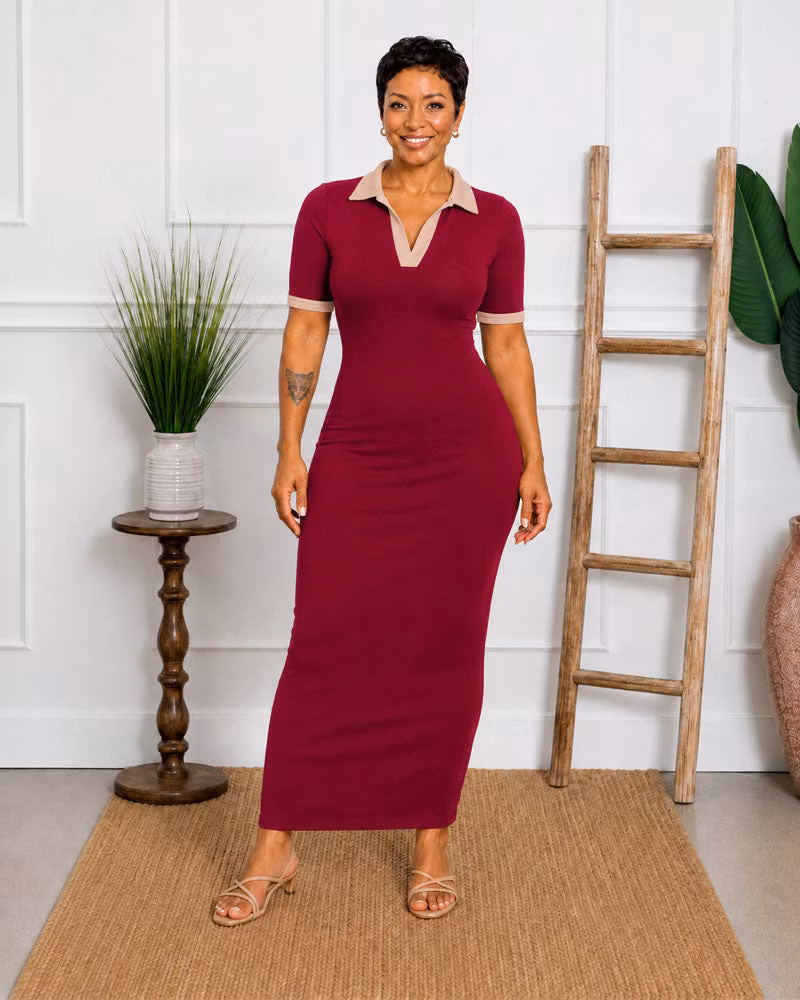Club Hours Polo Maxi Dress - cutemingle