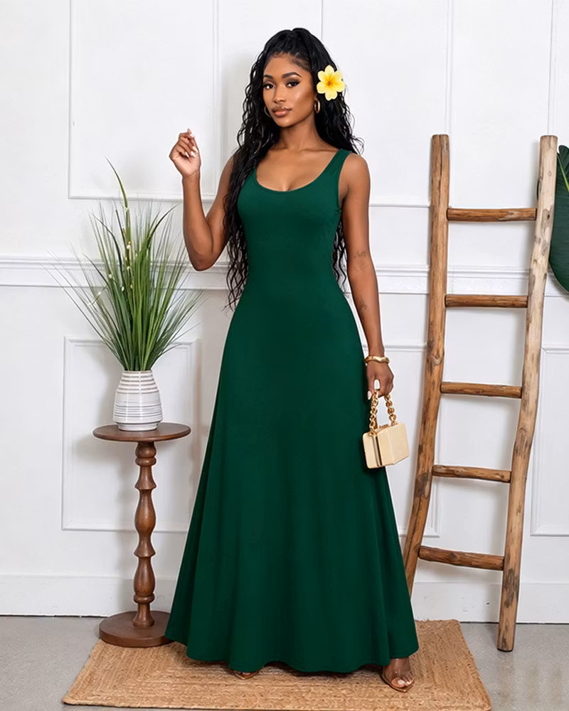 Noir Solstice Sleeveless Maxi Dress - cutemingle