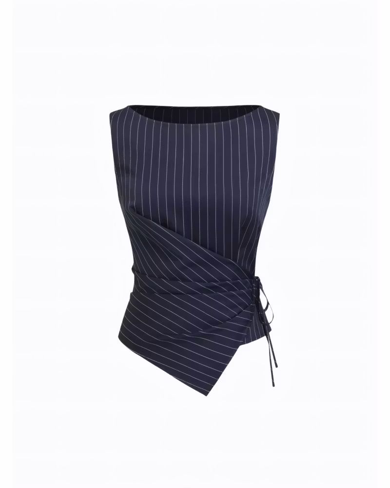 Stephanie Pinstripe Pant Set - cutemingle
