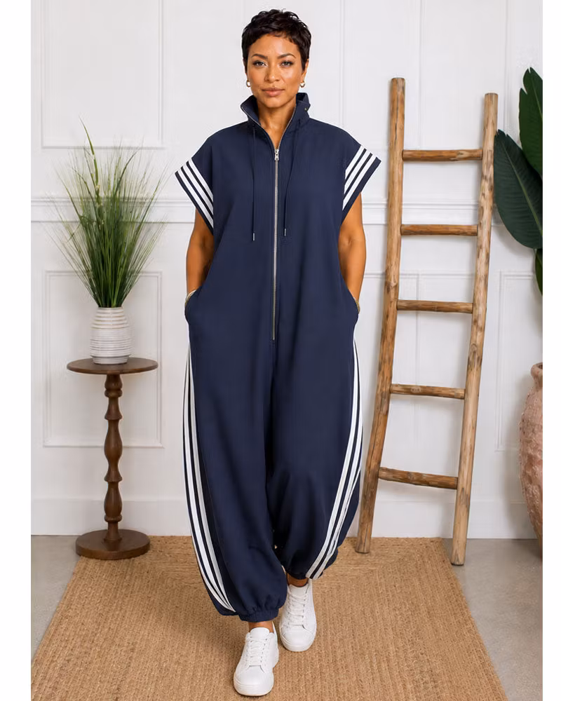 Rana Zip-Front Jumpsuit - cutemingle