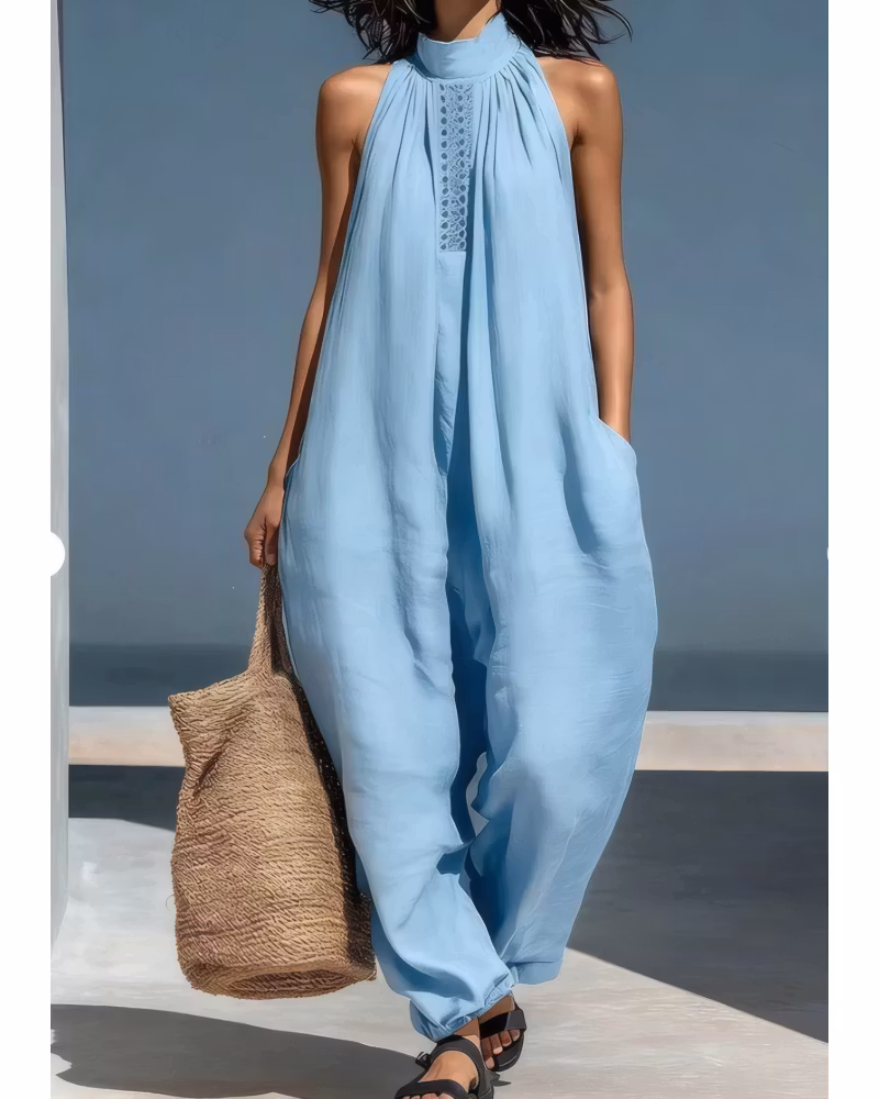 Halcyon Days Halter Jumpsuit - cutemingle