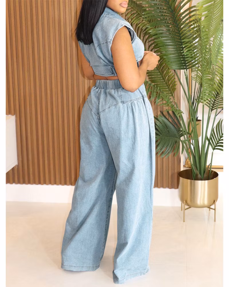 Mrs. Independent Denim Set - cutemingle