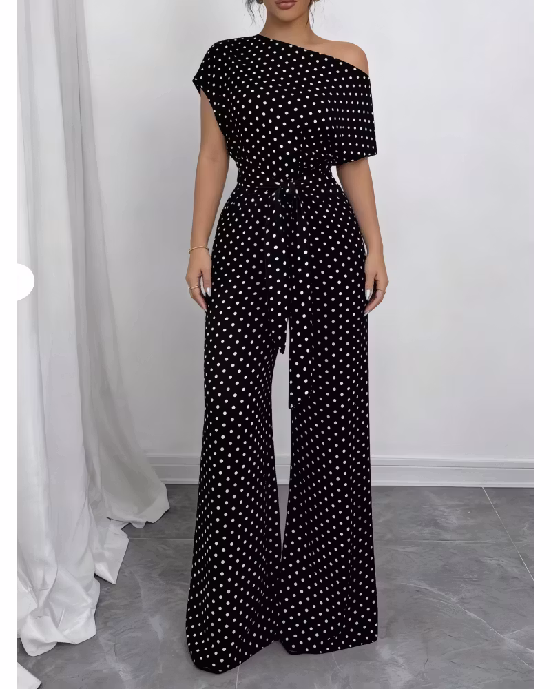 Slanted Ease Wide-Leg Jumpsuit - cutemingle