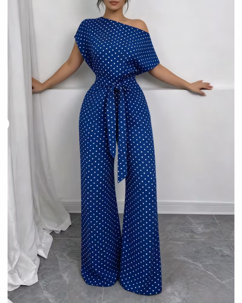 Slanted Ease Wide-Leg Jumpsuit - cutemingle
