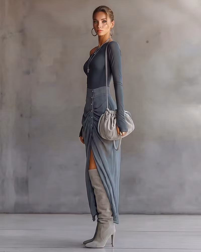 After Hours Off-Shoulder Skirt Set - cutemingle