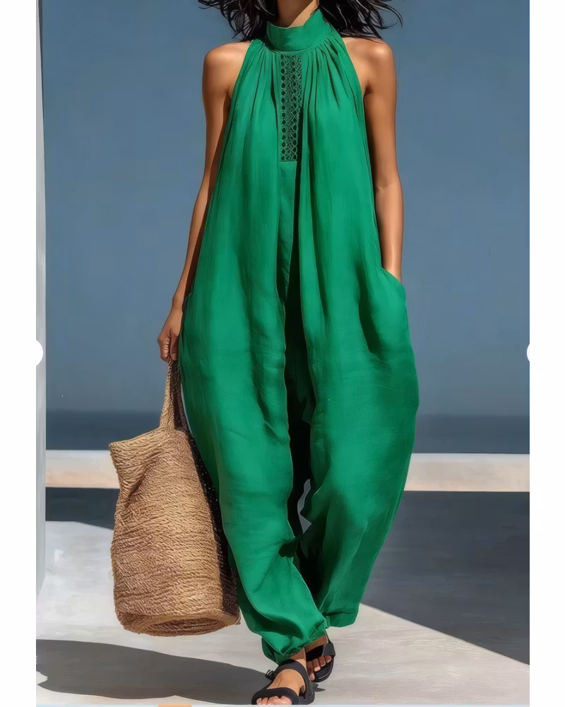 Halcyon Days Halter Jumpsuit - cutemingle
