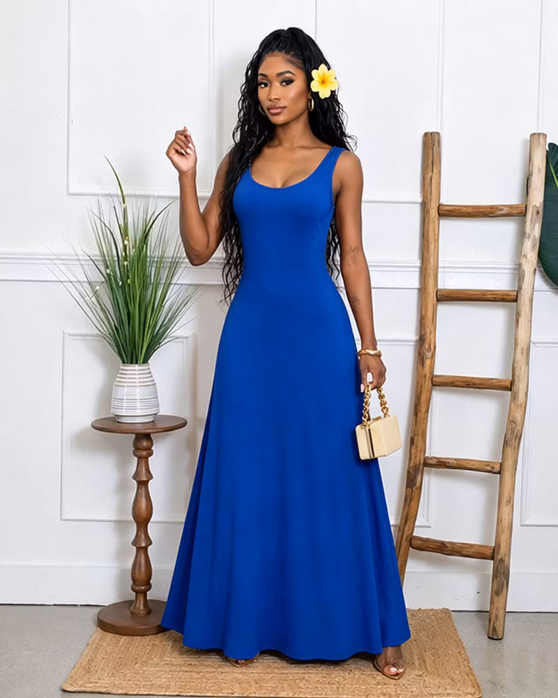 Noir Solstice Sleeveless Maxi Dress - cutemingle