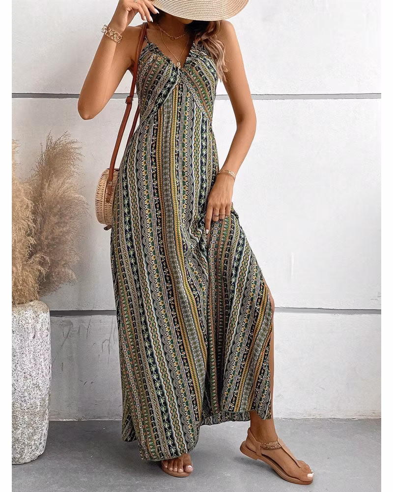 Coastal Bloom Maxi Dress - cutemingle