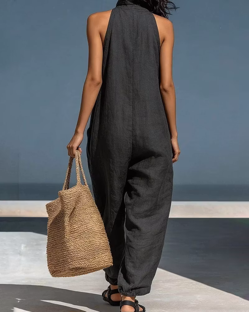 Halcyon Days Halter Jumpsuit - cutemingle
