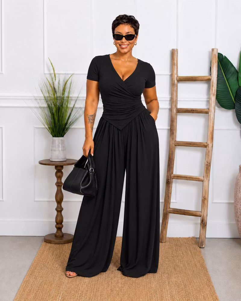 Quiet Confidence Wide Leg Pant Set - cutemingle