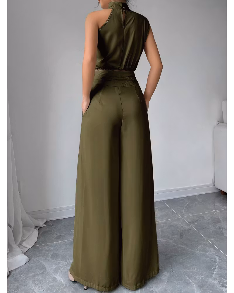 Soft Neck Pants Set - cutemingle