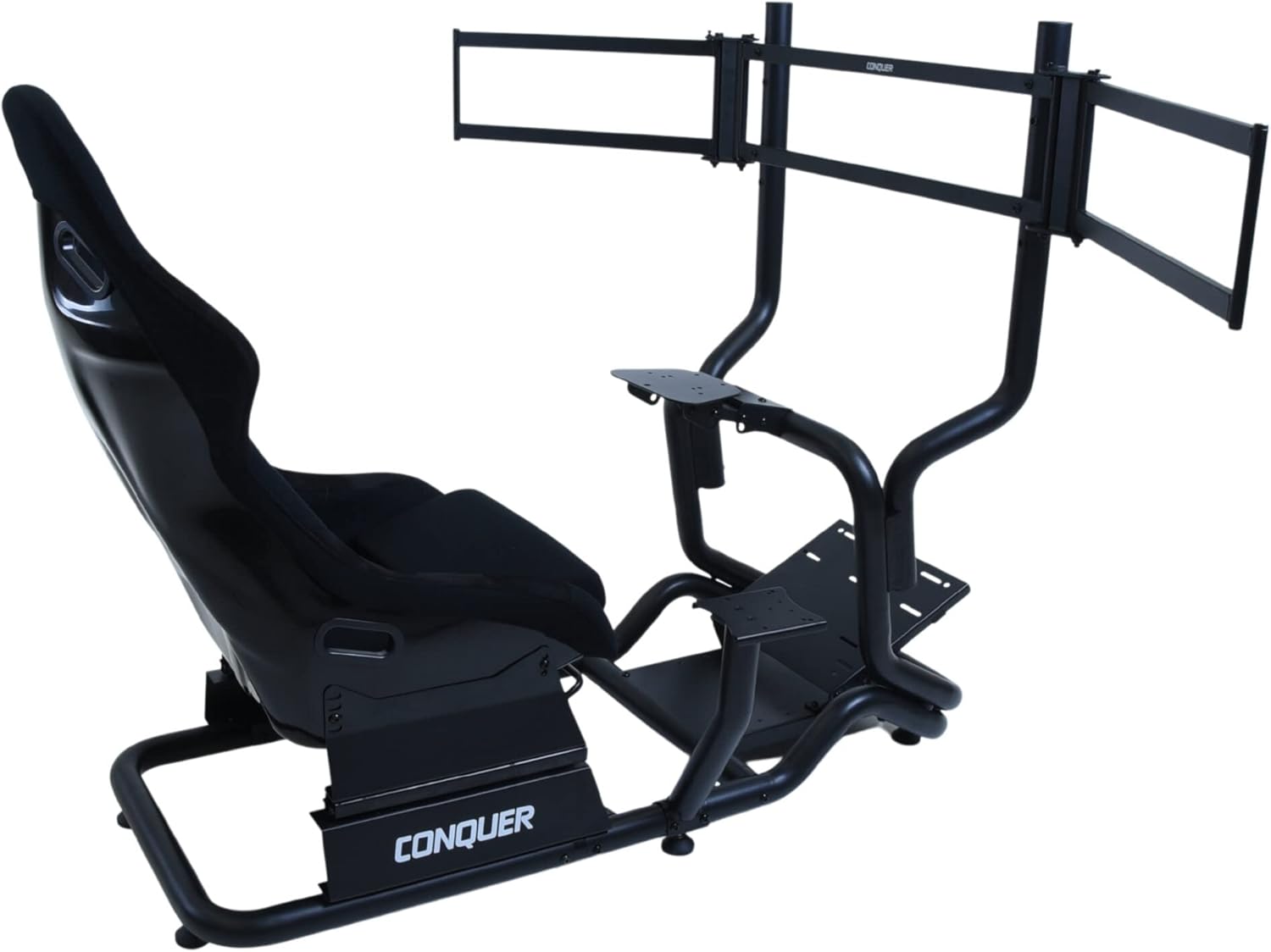 Conquer Pro Racing Simulator Seat Cockpit with Triple or Single Monitor ...