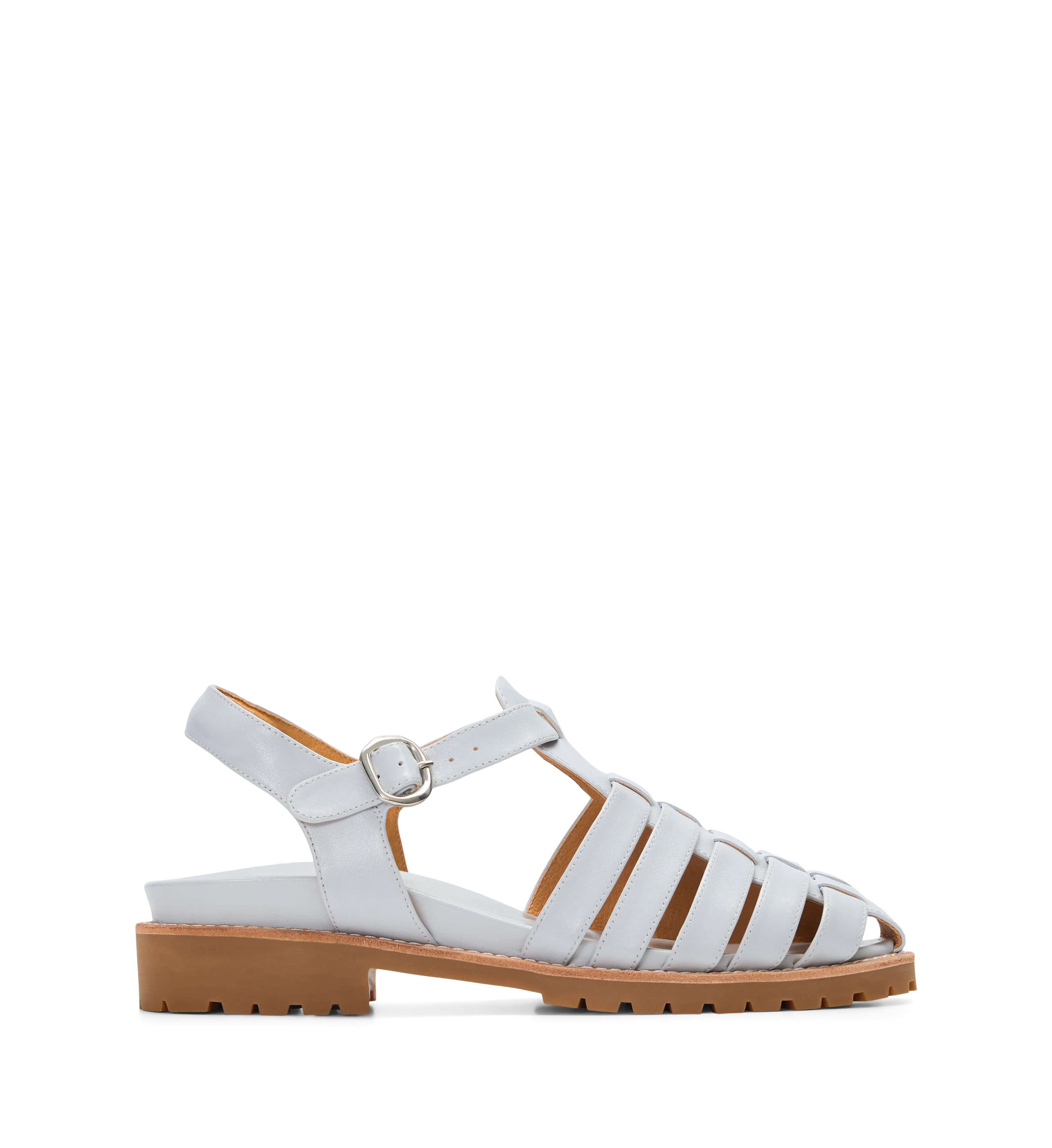 Bittern Ice Blue Leather Casual Flats