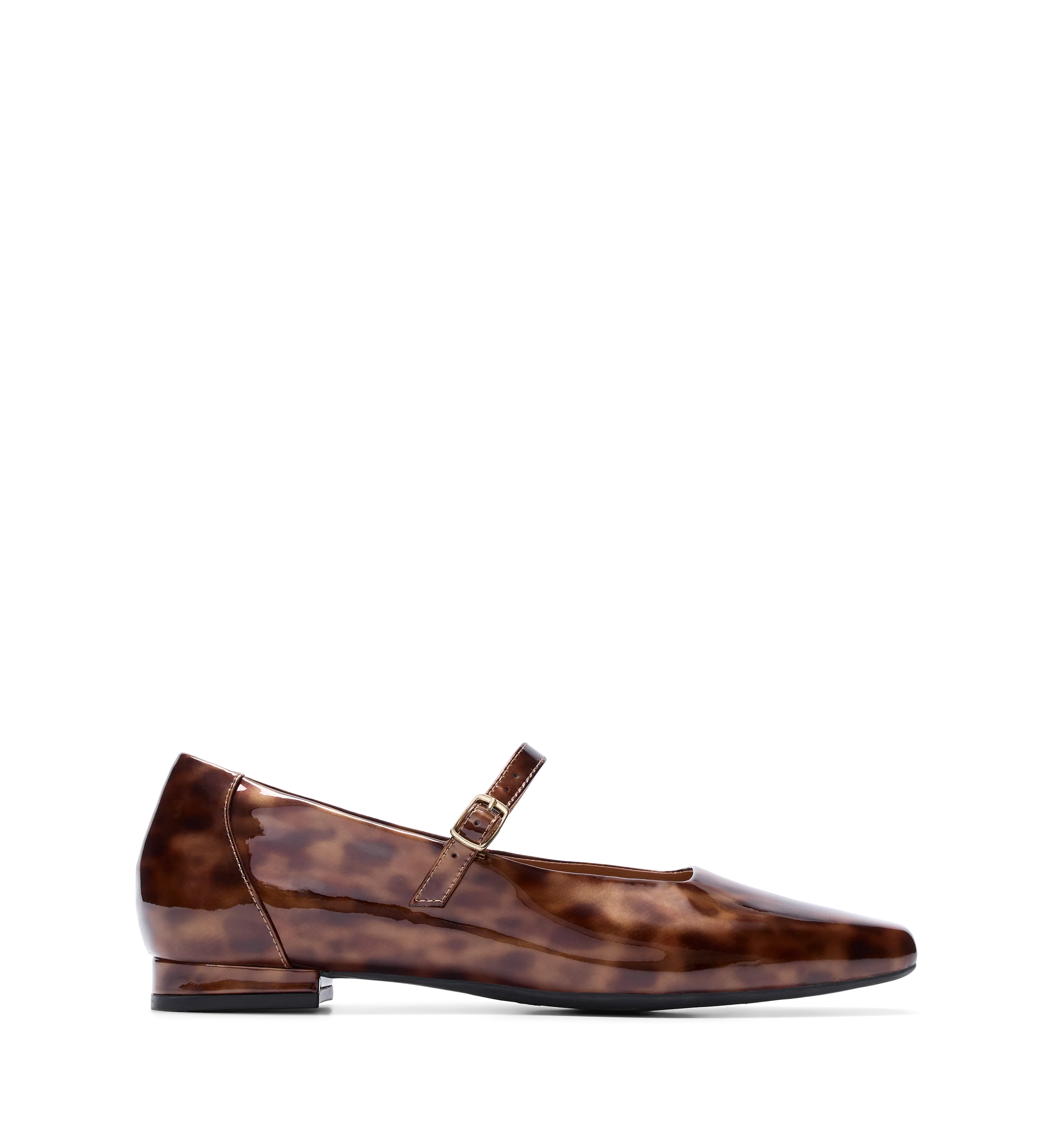 Turtur Tortoiseshell Brown Patent Leather Ballet Flats