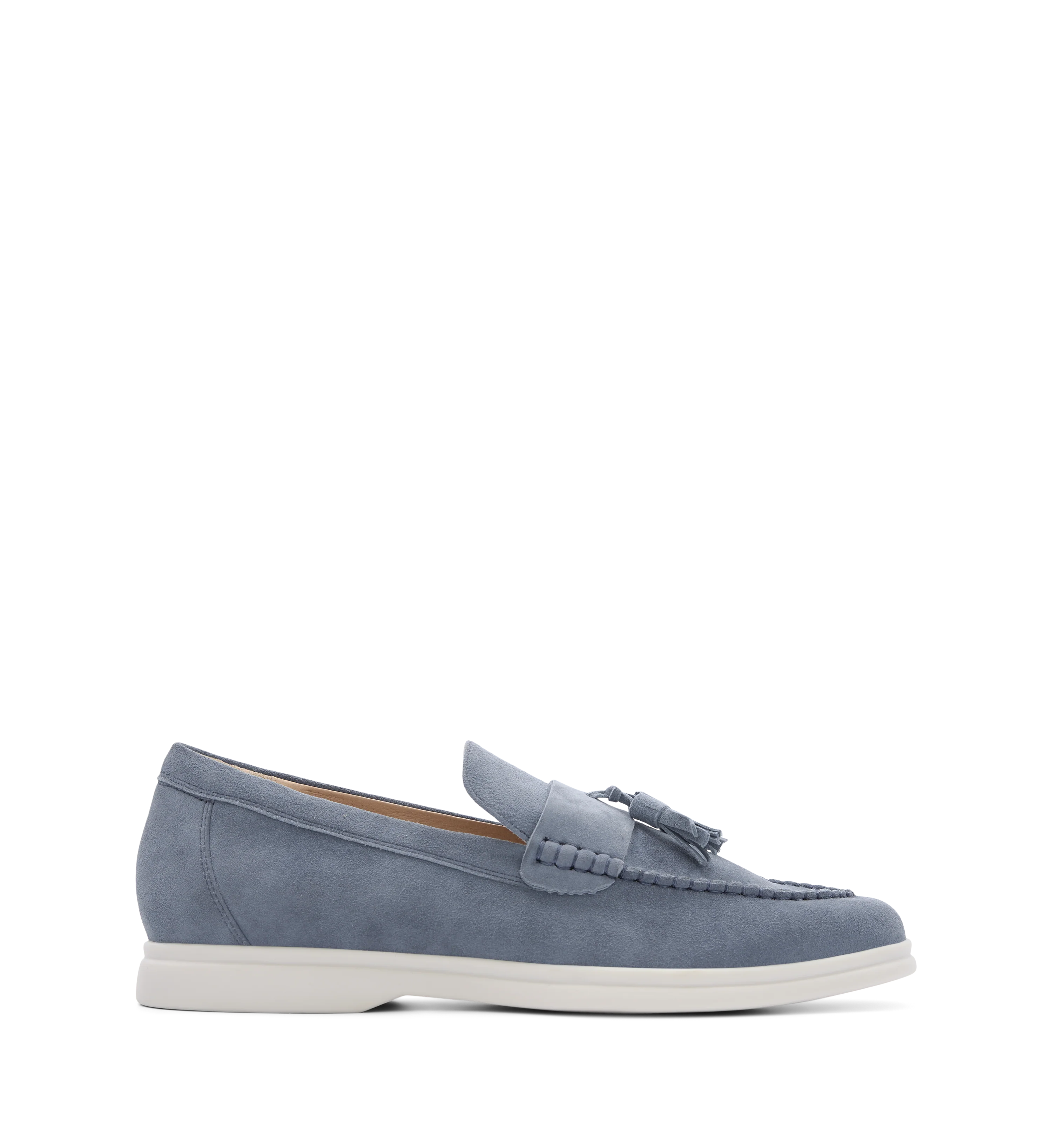 Takahe Stone Blue Suede Loafers