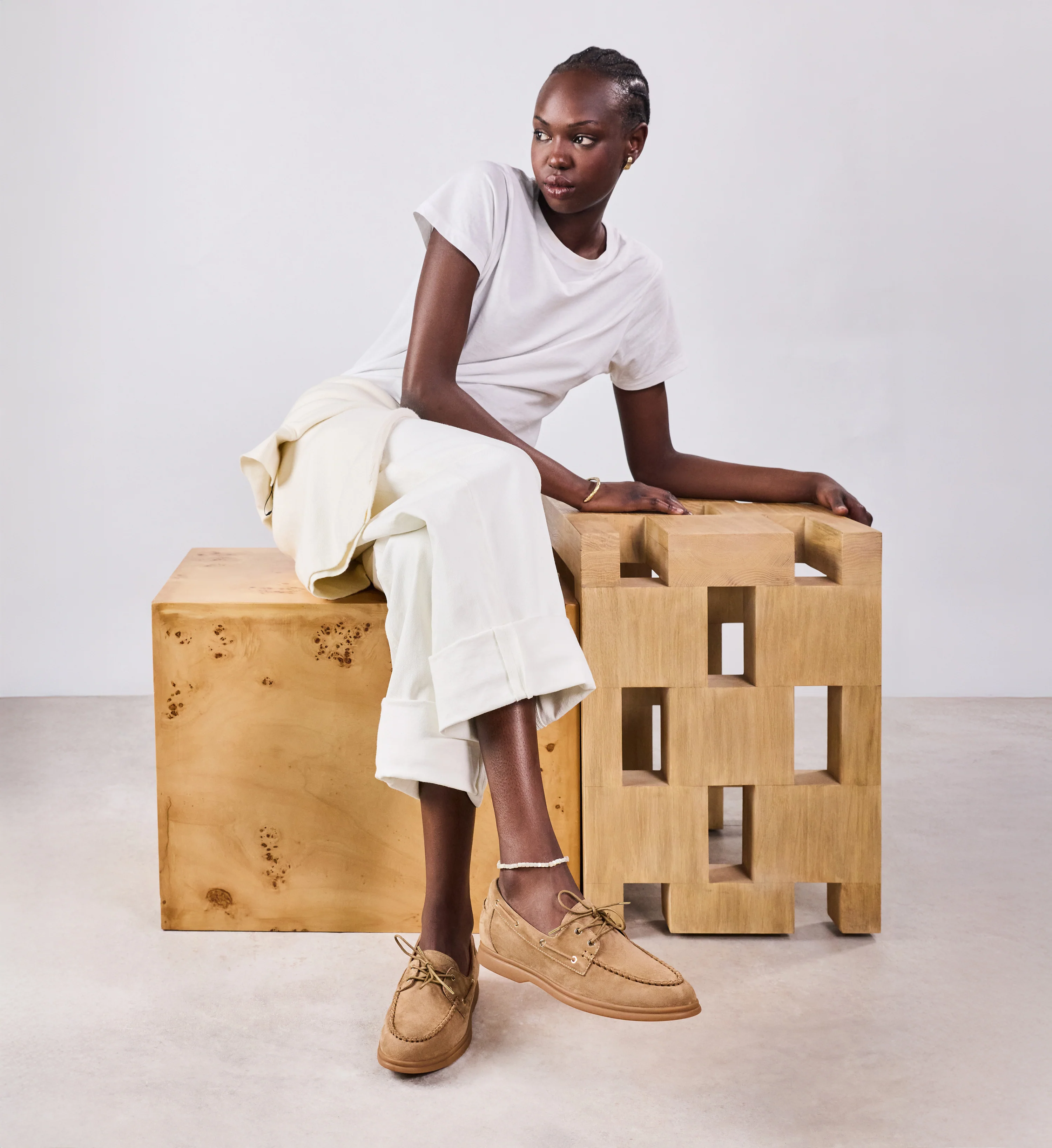 Tringa Coffee Tan Suede Casual Flats