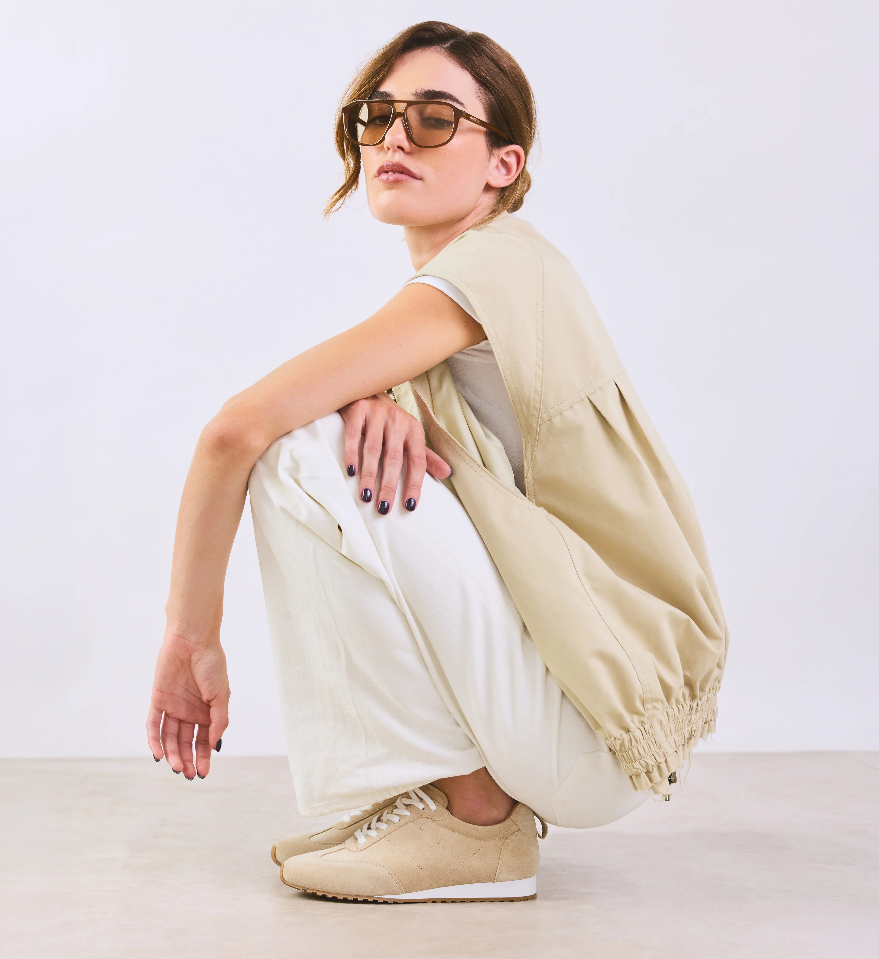 Gavia Sand Suede Sneakers