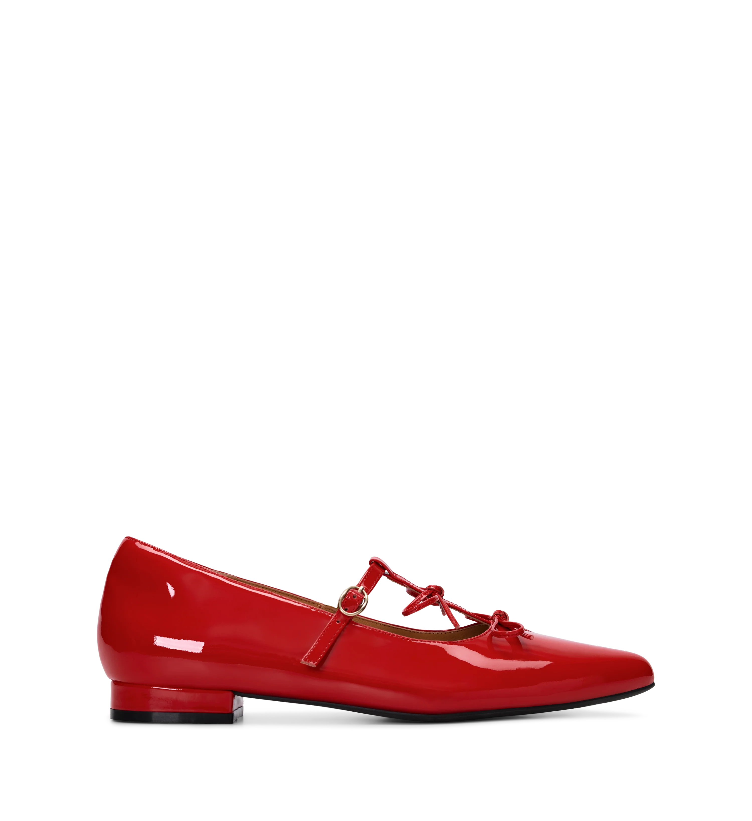 Cockatiel Poppy Red Patent Leather Corporate Flats