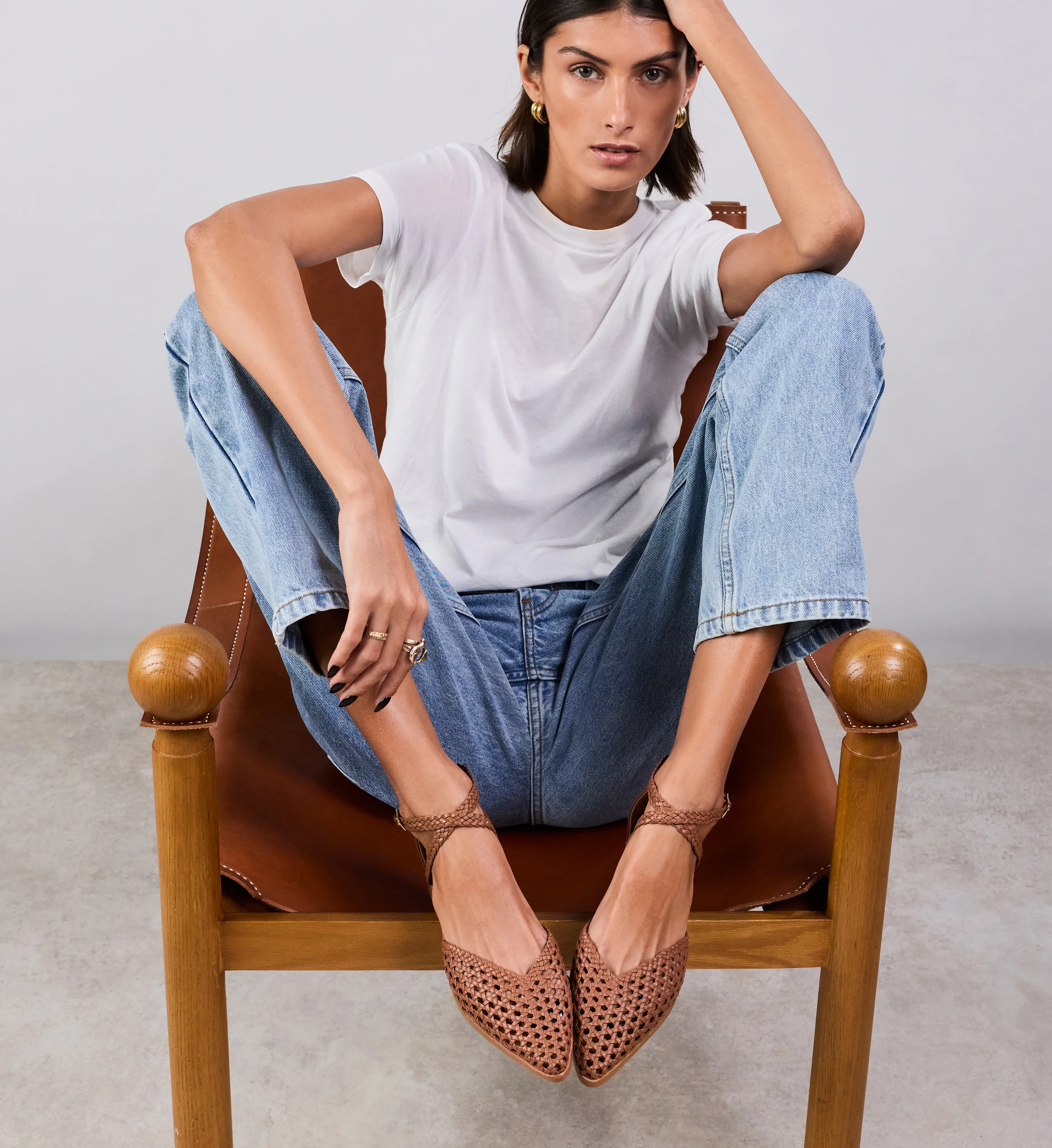 Finchbill Tan Leather Sandals